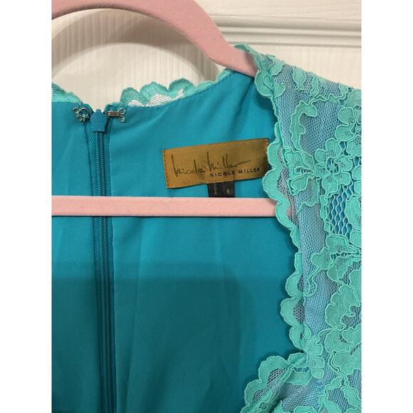 NWT Nicole Miller Full Lace Corset Fitted Silhouette Cocktail Dress, 8 - Picture 5 of 7